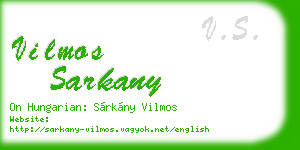 vilmos sarkany business card