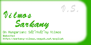 vilmos sarkany business card